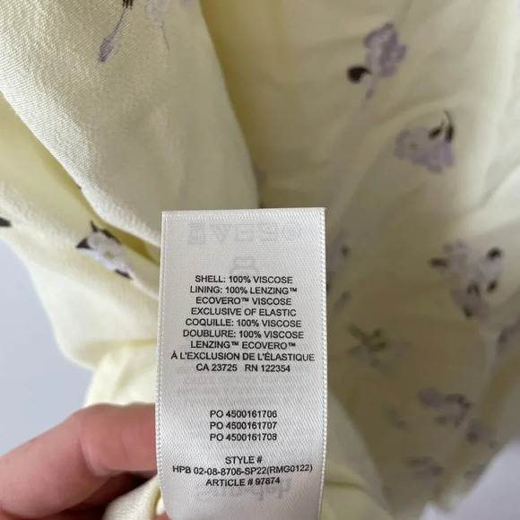 Aritzia Sunday Best Viola Midi Dress Yellow Purple XL - Picture 9 of 9